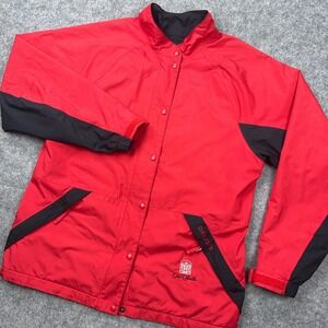 FootJoy Rain Jacket Womens Medium DryJoys Red Waterproof Vented Golf Windbreaker